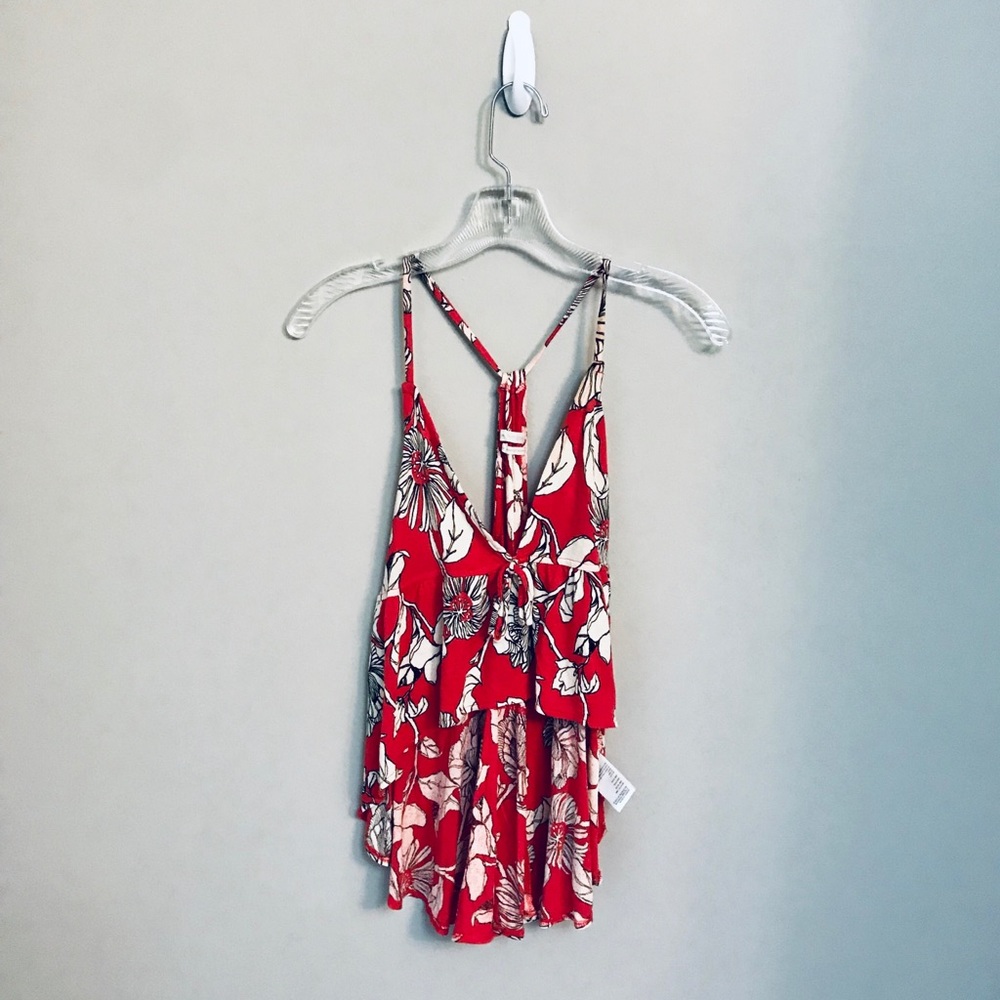 Urban Outfitters Flowy Cropped Floral Tank